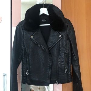 99%new Topshop faux leather jacket